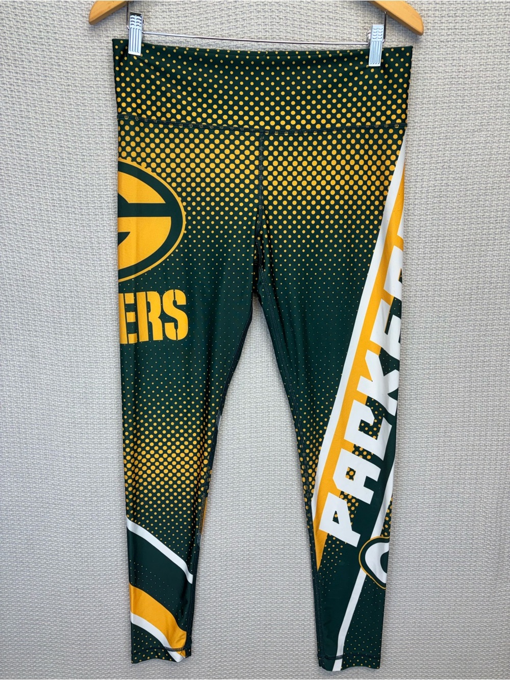 Women's Green Bay Packers Official NFL Leggings Size Medium Go Pack Go